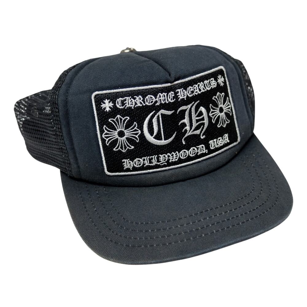 Chrome Hearts CH Hollywood Trucker Hat Black